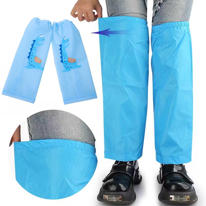 Unisex Leg Guards Rain Pants Windproof Half-Leg Cycling Pants Covers Rainy Day Trouser Protectors For Boys And Girls