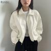 ZANZEA Women Spring Autumn Casual Long Sleeve Zipper Jackets