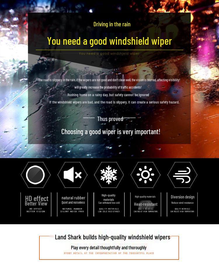 Double-layer Wiper Blade for Wuling Zhiguang 6389 Minivan S Accessories