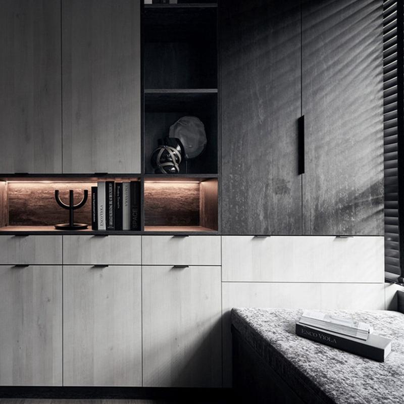 Modern Simple Wardrobe Cabinet Door Invisible Handle Side Mounted Drawer Cabinet Door Handle Minimalist Light Luxury