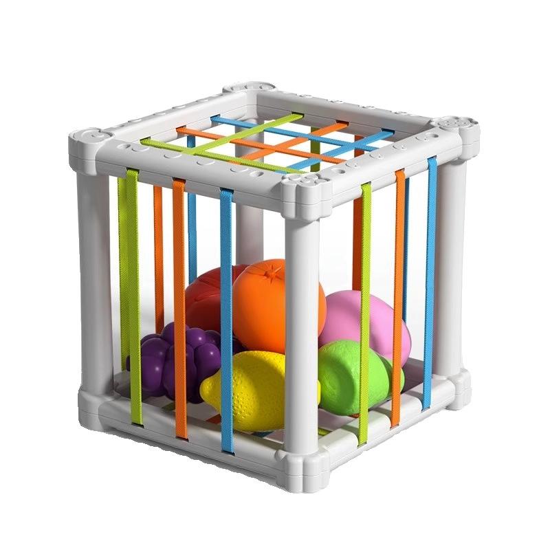 Simulation Magnetic Montessori Fruit Sesele House Lemon Grape Apple Durian Seasoning Baking Toy Wooden Educational Toys For Gift