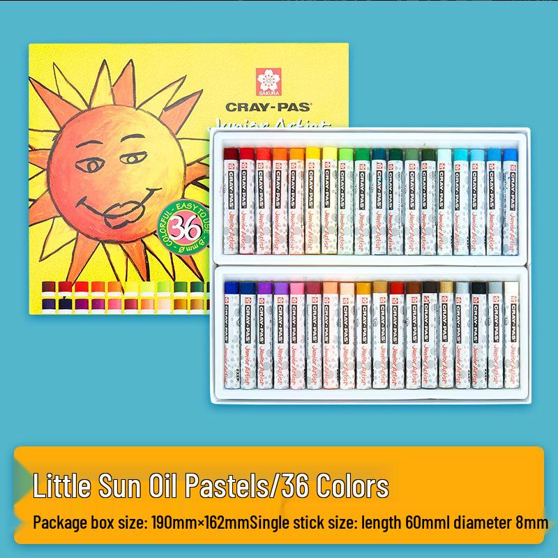 Washable Japan Sakura Oil Pastels: No-Mess Crayons for Kids & Students