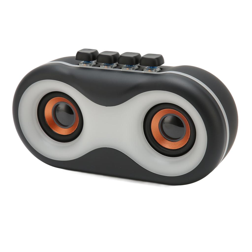 Bluetooth Speaker Portable Mini RGB Color Lights Dual Speakers Wireless Subwoofer for Outdoor Black