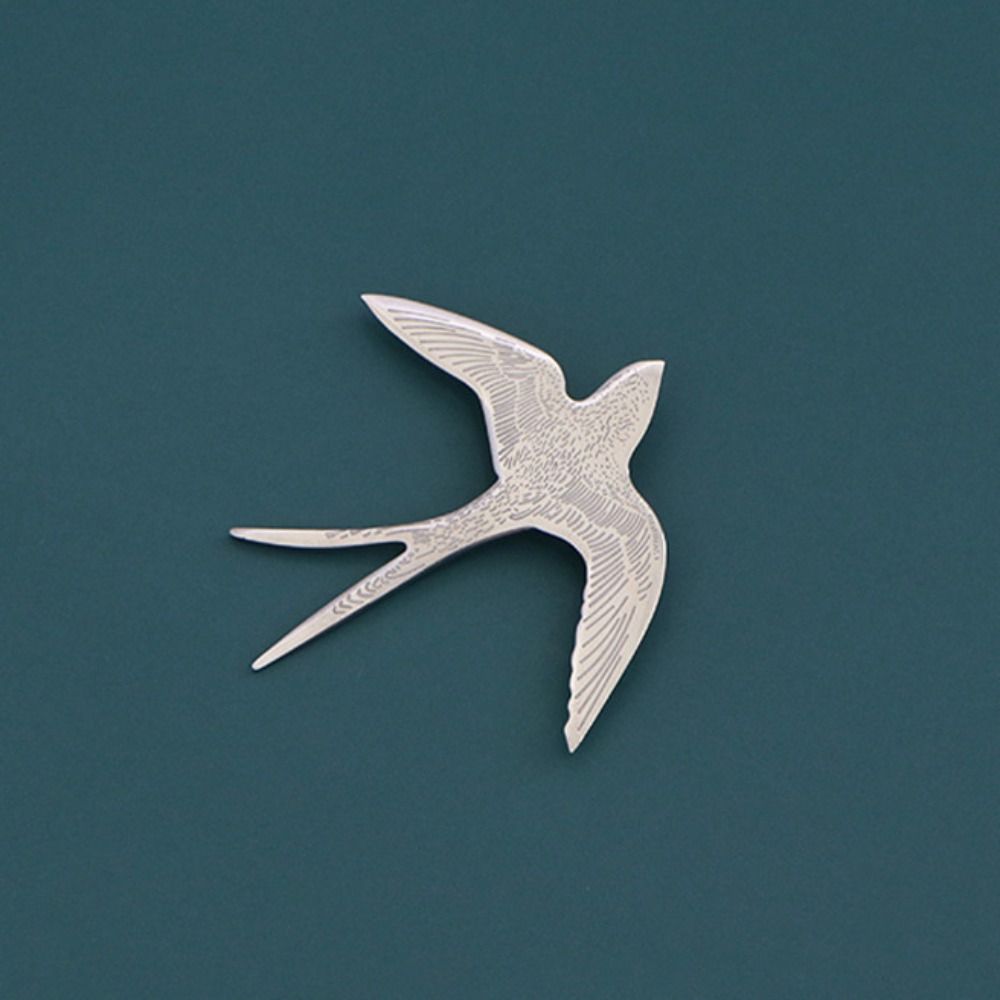 Gold Swallowtail Pin Silver Animal Badge Exquisite Swallow Brooch  Party