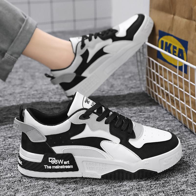 New Autumn Men's Sneakers Men's Comfortable Platform Shoes 2025 Trend Lace-up Vulcanized Shoes White Casual Sneakers Zapatillas