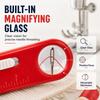 Built-In Ruler Needle Threader Built-In Magnifier Quick Threading Tool  for Elderly
