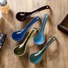 4PCS Ceramic Soup Spoons Household Tableware Set Retro Chinese Style Style Blue and White Porcelain Soup Spoon Combination Set4