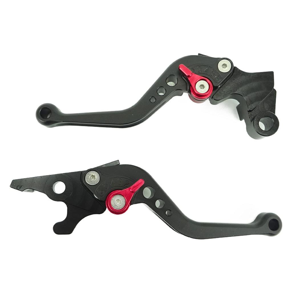 Y11m1 Black Matte Yamaha Brake Clutch Lever 6 Level Adjustment Short Suitable for (Red) YZF-R25 YZF-R3 MT-25 MT-03 Etc.