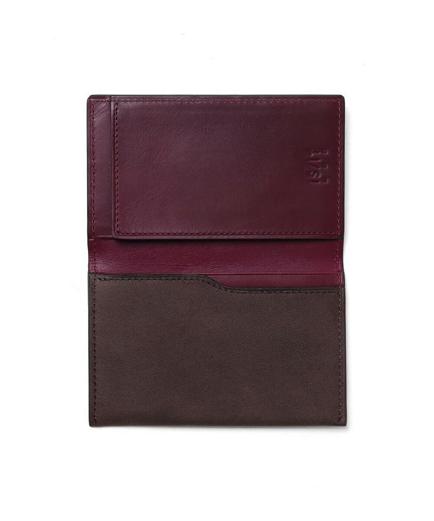 [ISIT] Men's Leather Business Card Holder (Lamb) No. 934611 (Chocolate)