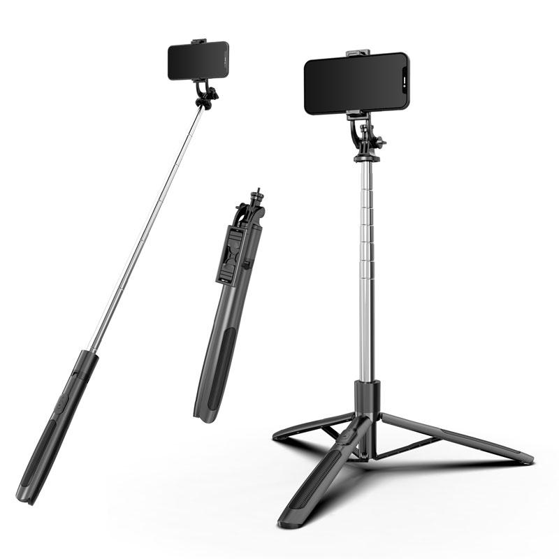 Q05 1580mm Foldable Telescopic Tripod with Rotatable Head for Live Streaming & Phone Use Q05 чёрный