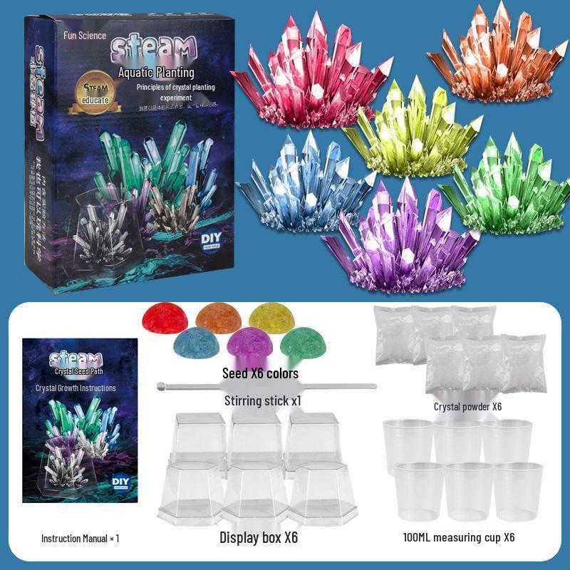 Kids' Crystal Growing Science Kit: DIY Educational Toy for Crafting Crystals