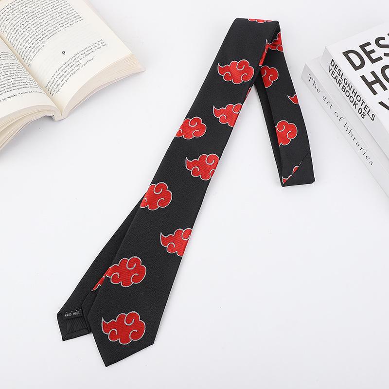JOJO X Naruto Fox Akatsuki Red Cloud Tie: Anime-Inspired Jujutsu Kaisen Design