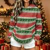Women's Casual Christmas Print Flannel Top with Pockets for Holiday Party Outfits