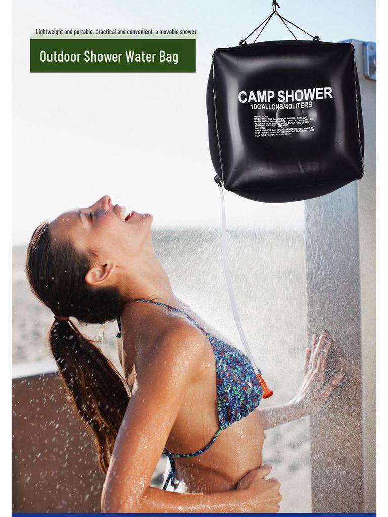 40L Portable Solar Shower Bag for Outdoor Camping