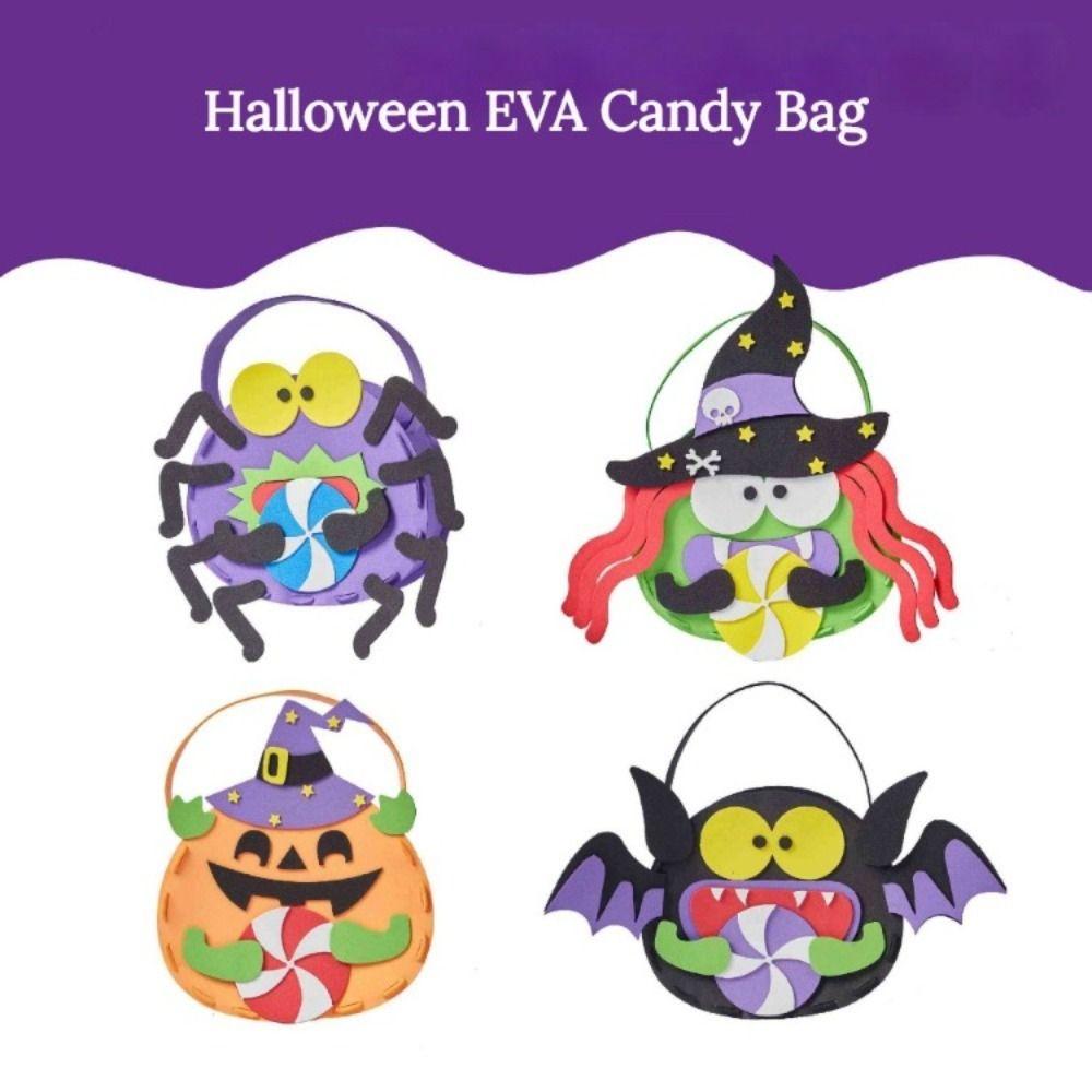 Non-woven Fabric DIY Halloween Candy Bag Trick Or Treat Pumpkin Handbag  Halloween Gift