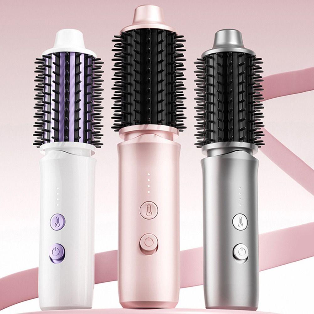 Cordless Portable Straightening Comb Negative Ion Flat Hair Iron Electric Hair Curler Travel Use