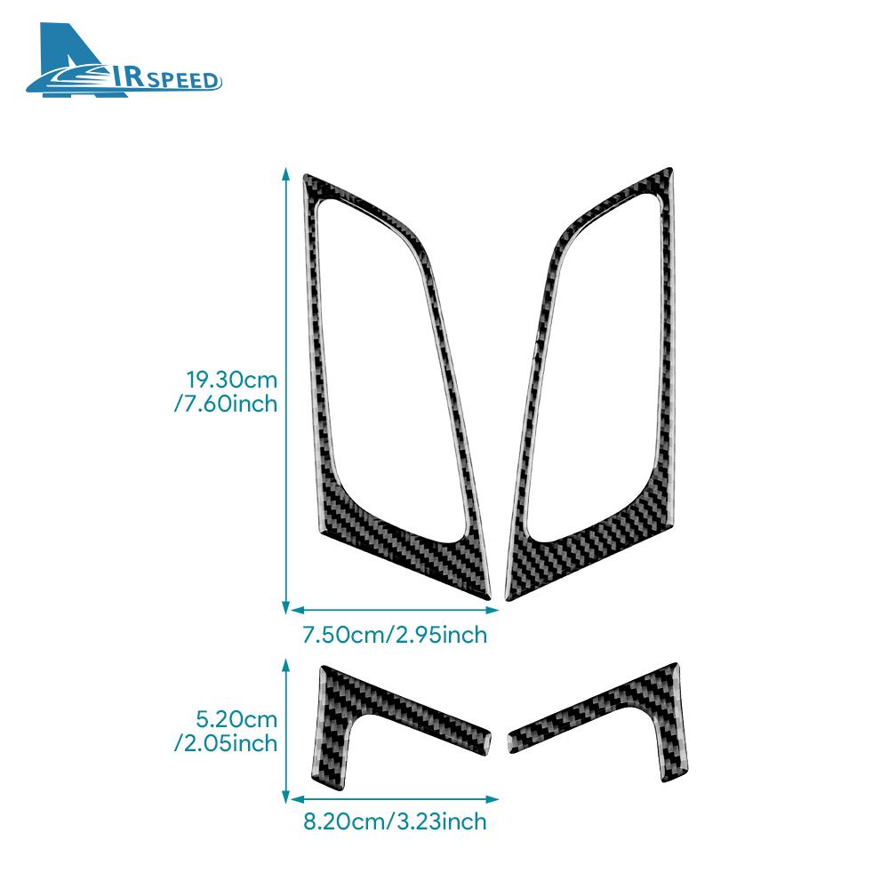 Echter Weicher Kohlefaser-Aufkleber für Ford Focus SE ST MK3 2012 2013 2014 Linkslenker Auto Mittelkonsole Lüftungsauslass Rahmen Verkleidung Zubehör