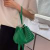 Bolsa balde de ombro feminina vintage simples cor sólida papel kraft transversal mensageiro grande capacidade
