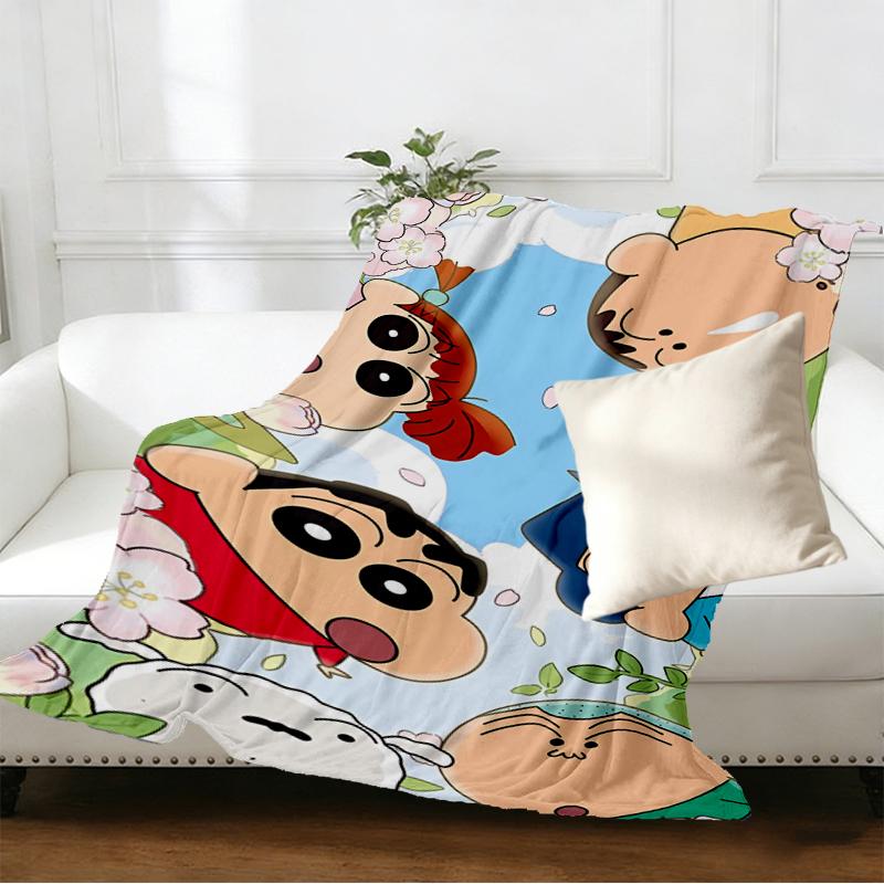 Crayon Shin Print Blanket - Soft & Comfortable, for Bedroom, Travel, Sofa, Home Decoration - Birthday Christmas Gift for Friend