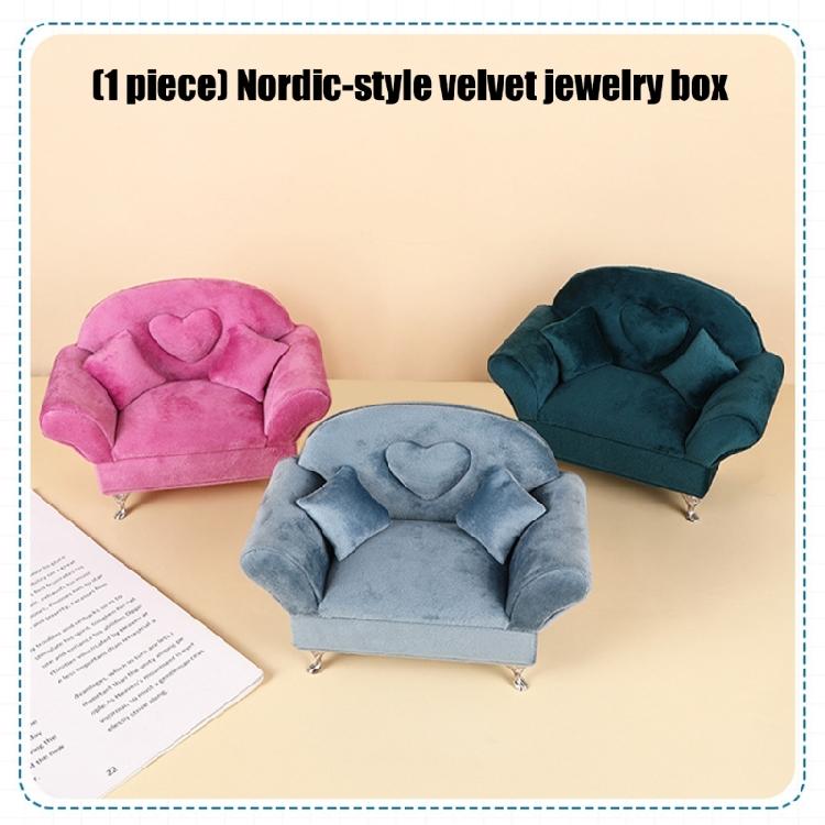 Velvets Covered Jewelry Organiser Box With Protective Interior For Fine Accessories Elegant Storage Solution