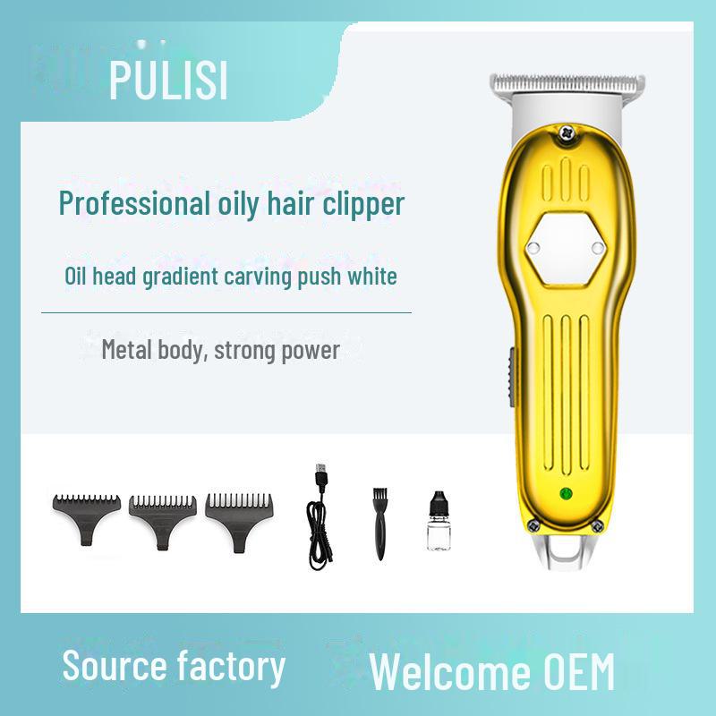 Rechargeable Hair Clipper with Adjustable Levels and Stainless Steel Blade