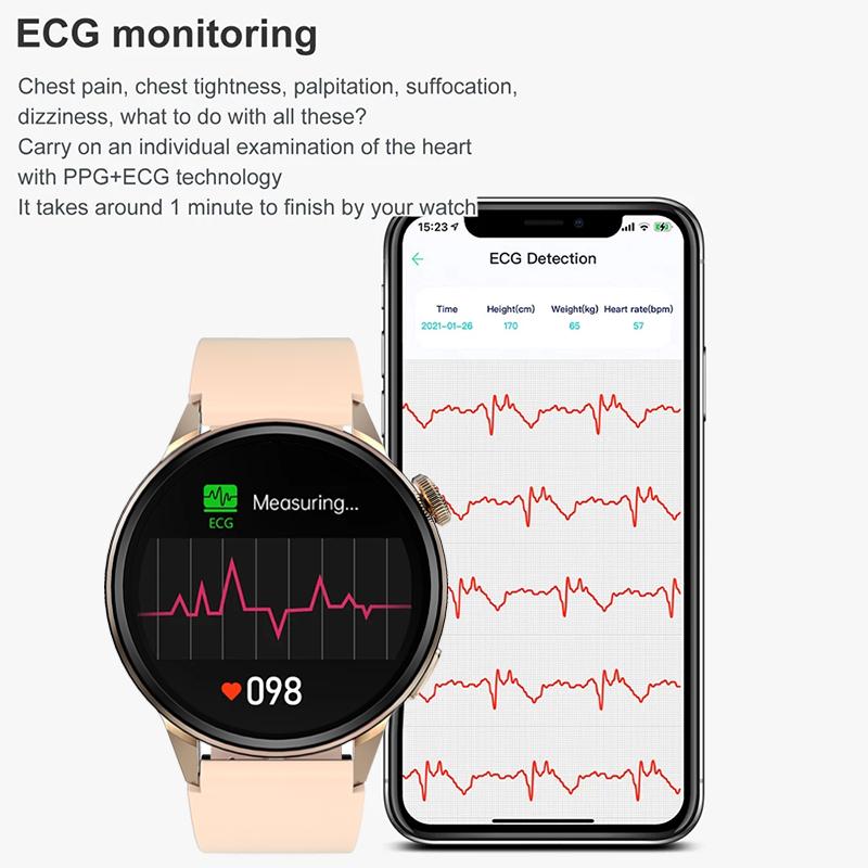 Nfc Smart Hodinky Ženy Bluetooth Hovor Gps Sledovanie Pohybu Hodiny Srdcová Frekvencia Ekg Krvný Tlak Muži Smartwatch Pre Android Ios