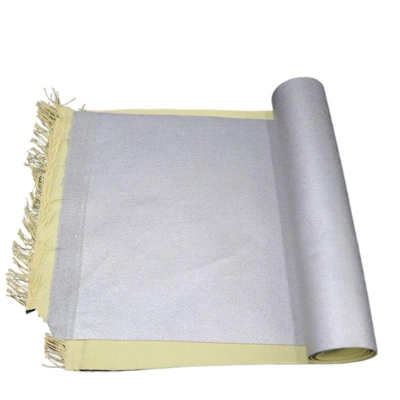 50cm/100cm*150cm 270g Aramid Silver-coated Fabric High-temperature Resistant Flame-retardant Fabric for DIY Sewing Clothing