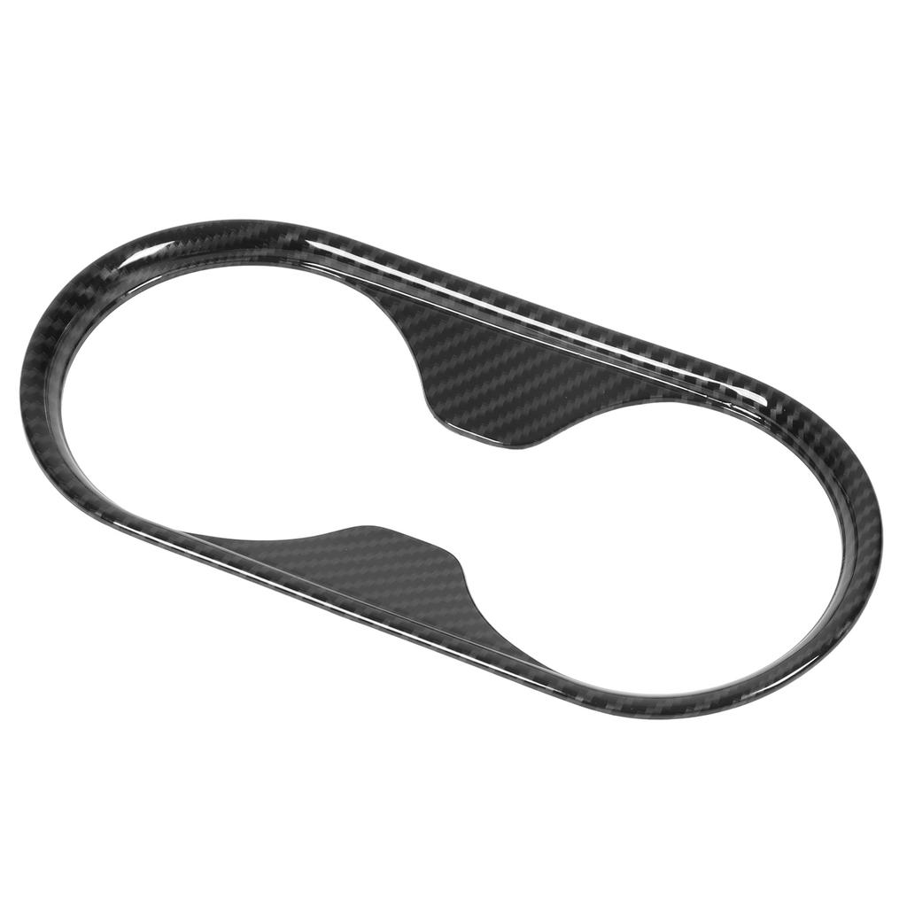 Carbon Fiber Style Cup Holder Cover Trim Car Interior Accessories Replacement for Ford Ranger T6 P375 2015‑2021