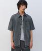 INSILENCE Slash Washed Denim Shirt Washed Grey