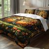 3Pcs Bohemian Floral Tree Of Life Bedding Duvet Cover Set Tree Of Life Bedding Quilt Set Floral Themed Bed Quilt Set Vintage