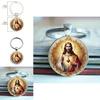 Heart Jesus Design Glass Alloy Key Holder With Modern Style For Party And Festival Gifts