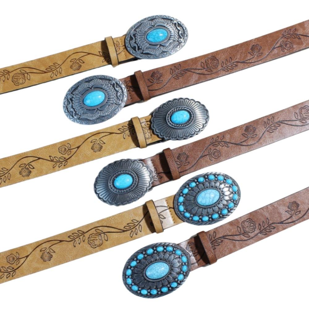 Western Denim Bohemian Belt Male Vintage Court Belt Unisex