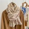Autumn and winter five-pointed star warm scarf women's long thickened imitation cashmere scarf stall