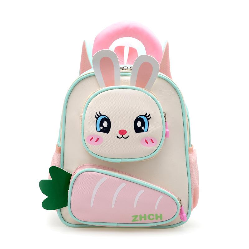 New kindergarten schoolbag lightweight and burden-reducing 3-6 year old boys and girls backpack cute rabbit children's backpack