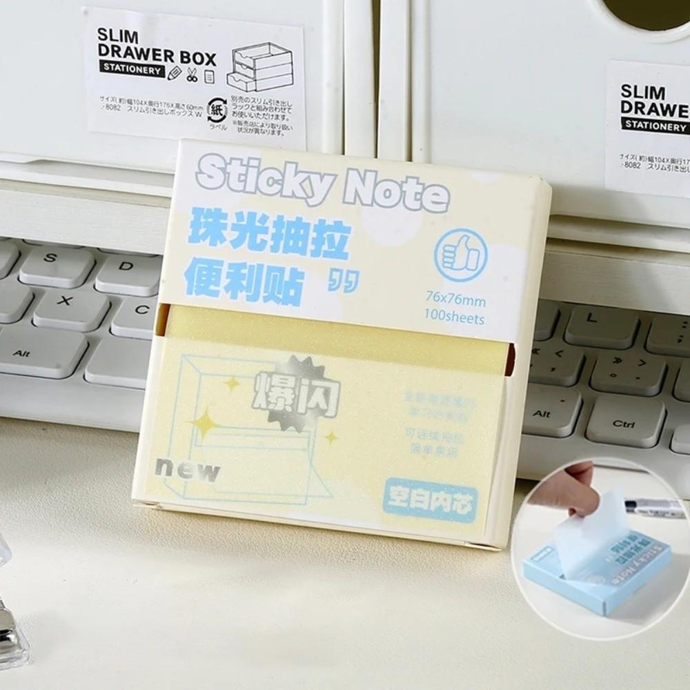 Pull Out Design Memo Pad Paper Translucent Message Stickers Sticky Notes  Office School Stationery