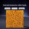 High Elasticity Yellow Kraft Rubber Bands - Disposable Rubber Rings for Office & Leather Cases, Transparent Packaging