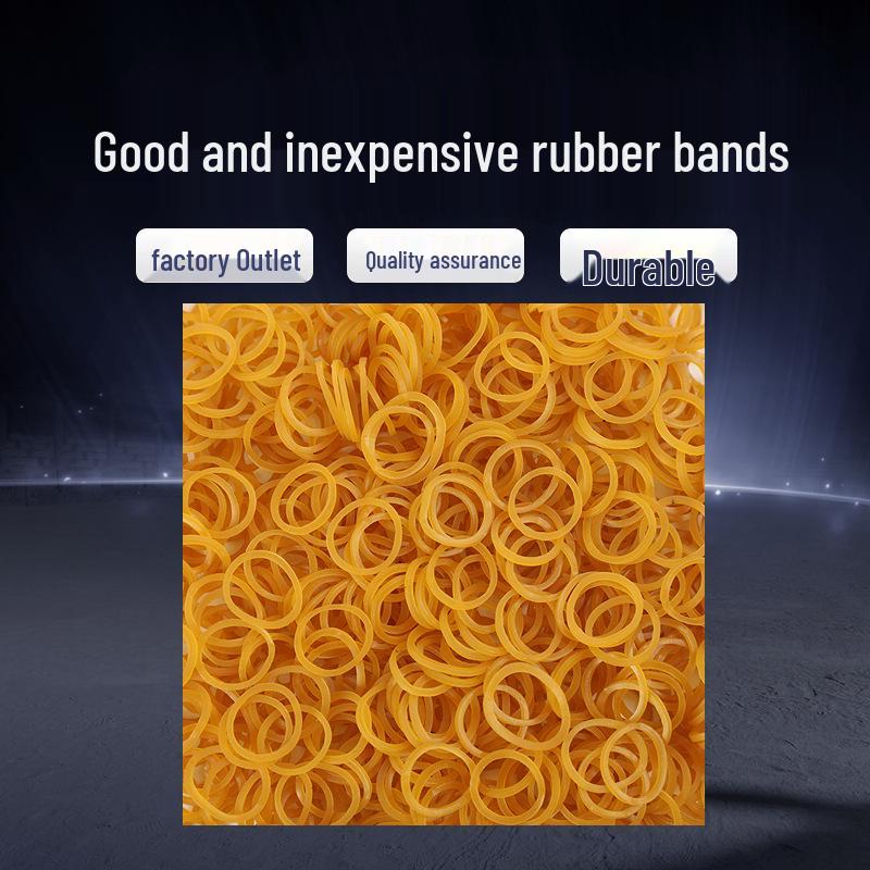 High Elasticity Yellow Kraft Rubber Bands - Disposable Rubber Rings for Office & Leather Cases, Transparent Packaging