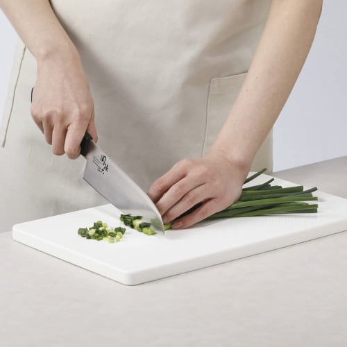 Mizum Japan [3-Piece Kitchen Utensil Set] Kitchen Tools: Universal Sharpener, Seki Magoroku Knife, Santoku Knife, and Magic Cutting Board