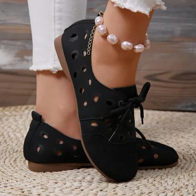 2025 Frühling Neue Damen Flats Mode Runde Zehen Flats Leicht Schnürschuhe Einzelne Schuhe Outdoor Casual Sneaker Größe 36-43