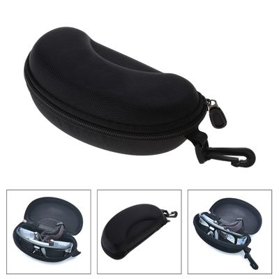 Portable Glasses Box Black Hard Case Sport Glasses Protector Unisex Glasses Box Zipper Glasses Case Eyewear Accessories