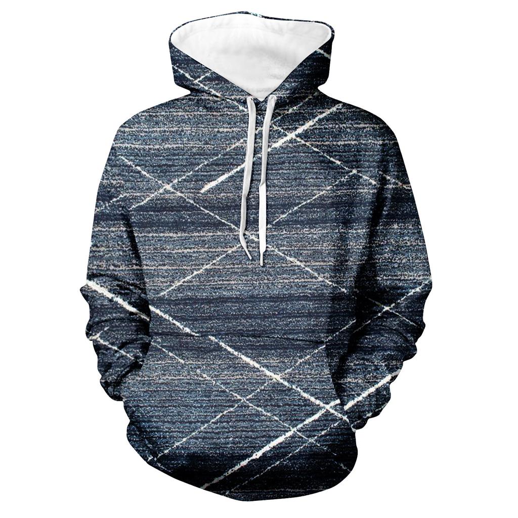 Maglione con cappuccio a maniche lunghe da uomo e da donna con stampa alla moda