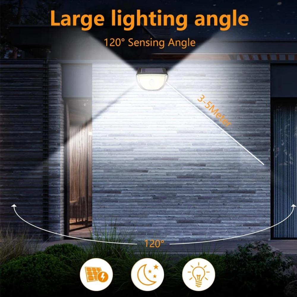 Waterproof 200 LED Solar Lights with Motion Sensor Outdoor Solar Security Lighting Wide Angle Solar Wall Light for Yard Garage Porch Garden