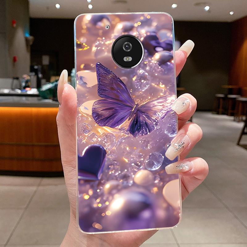 For Motorola Moto G5 Plus Case Clear Luxury Fashion Butterfly Flower Soft TPU Silicone Phone Cover for Motorola G5 Plus G5+ Case