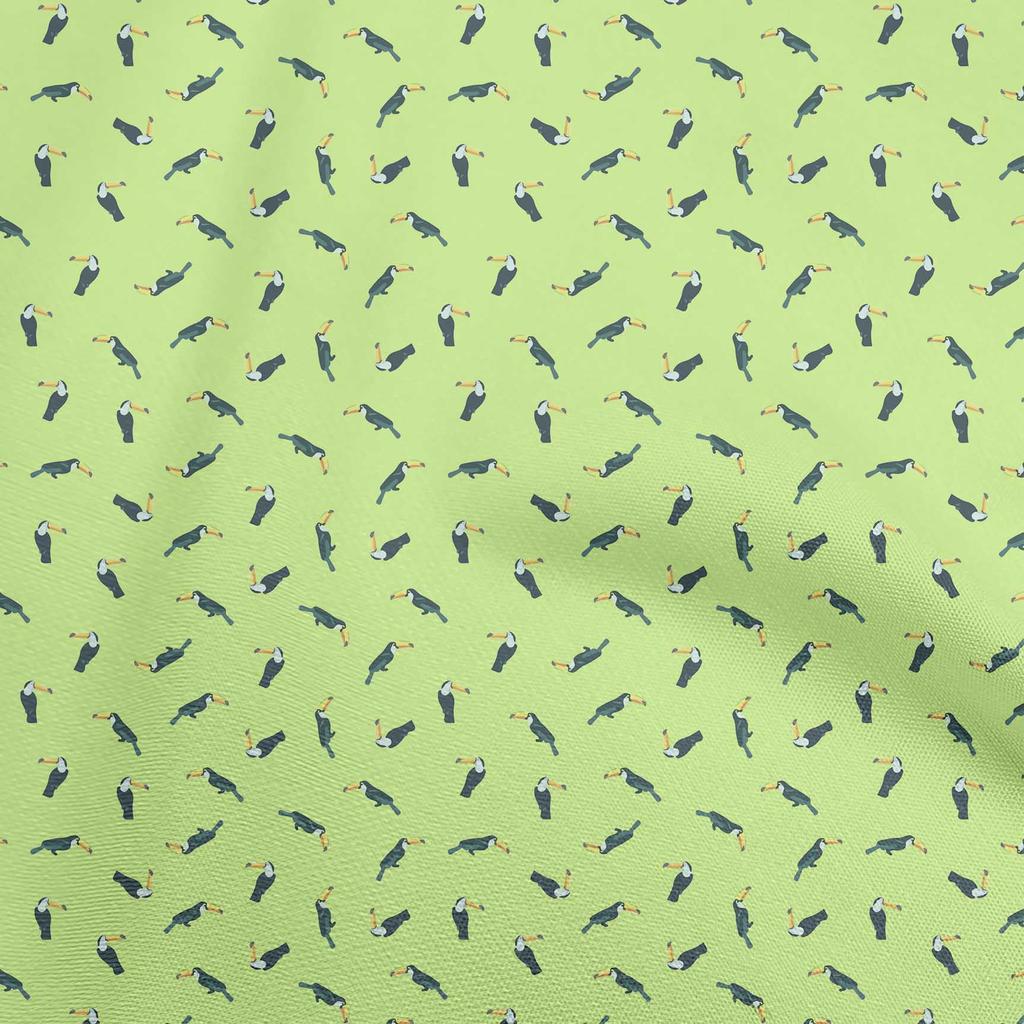 oneOone Cotton Flex Gray Fabric Toucan Quilting Supplies Print Sewing Fabric By The Yard 40 Inch