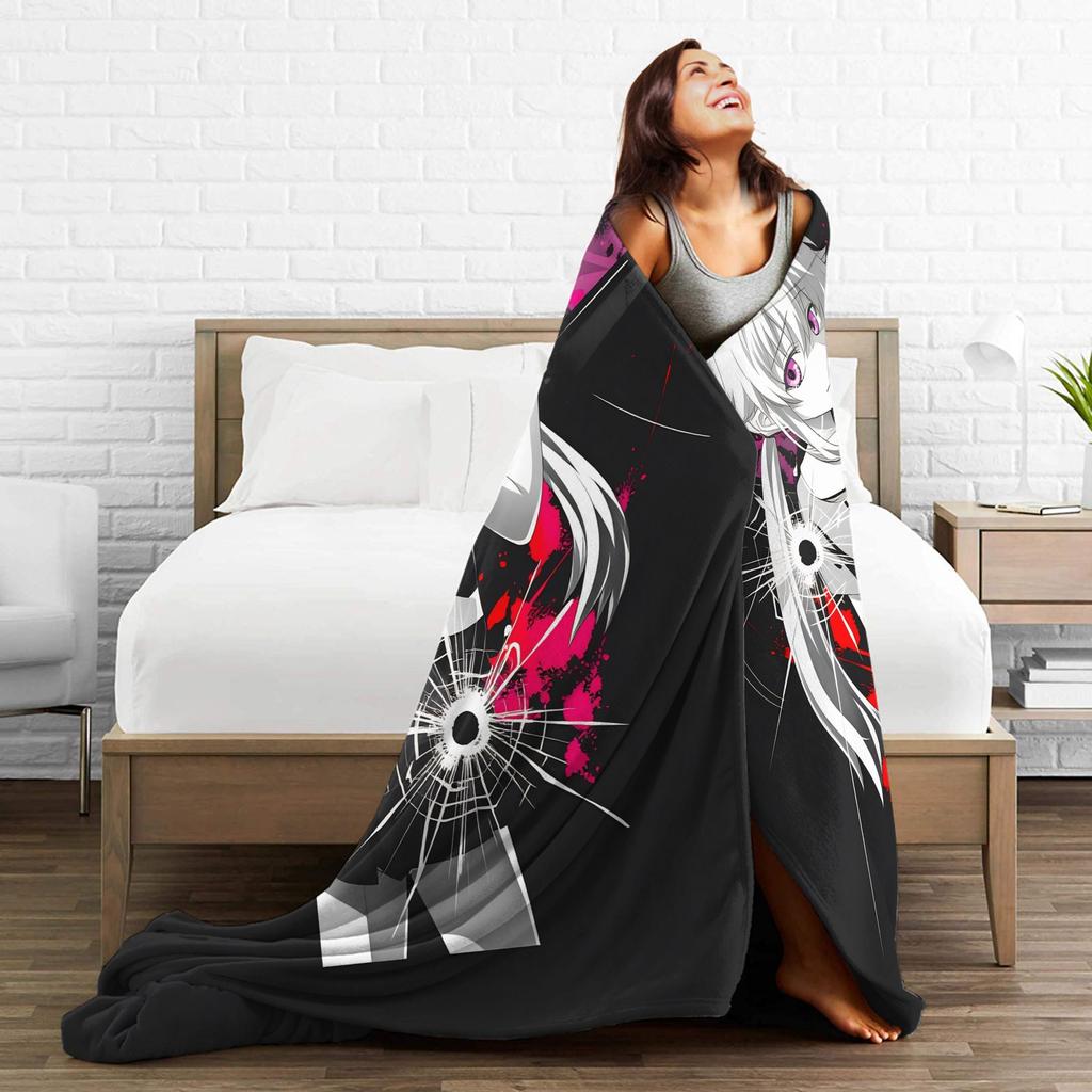 Mirai Nikki Gasai Yuno Super Soft Blankets Plush Throw Blanket Street Trend Couch Chair Flannel Bedspread Sofa Bed Cover