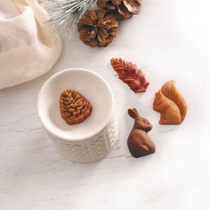 Moule 4 fondants à bougie forêt