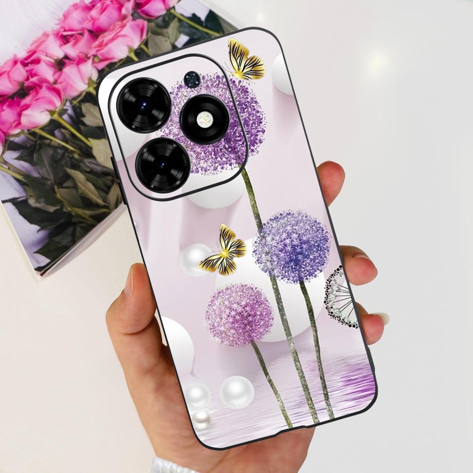For Tecno Spark Go 2024 Cover Case Ultra Slim Soft TPU Bumper Shell On Infinix Hot 40i Hot 40 Pro Hot40 Fundas Painting Cartoon