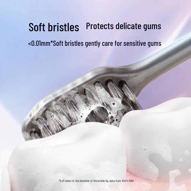 Shuke Soft Charcoal Bristle Toothbrush 4-Pack