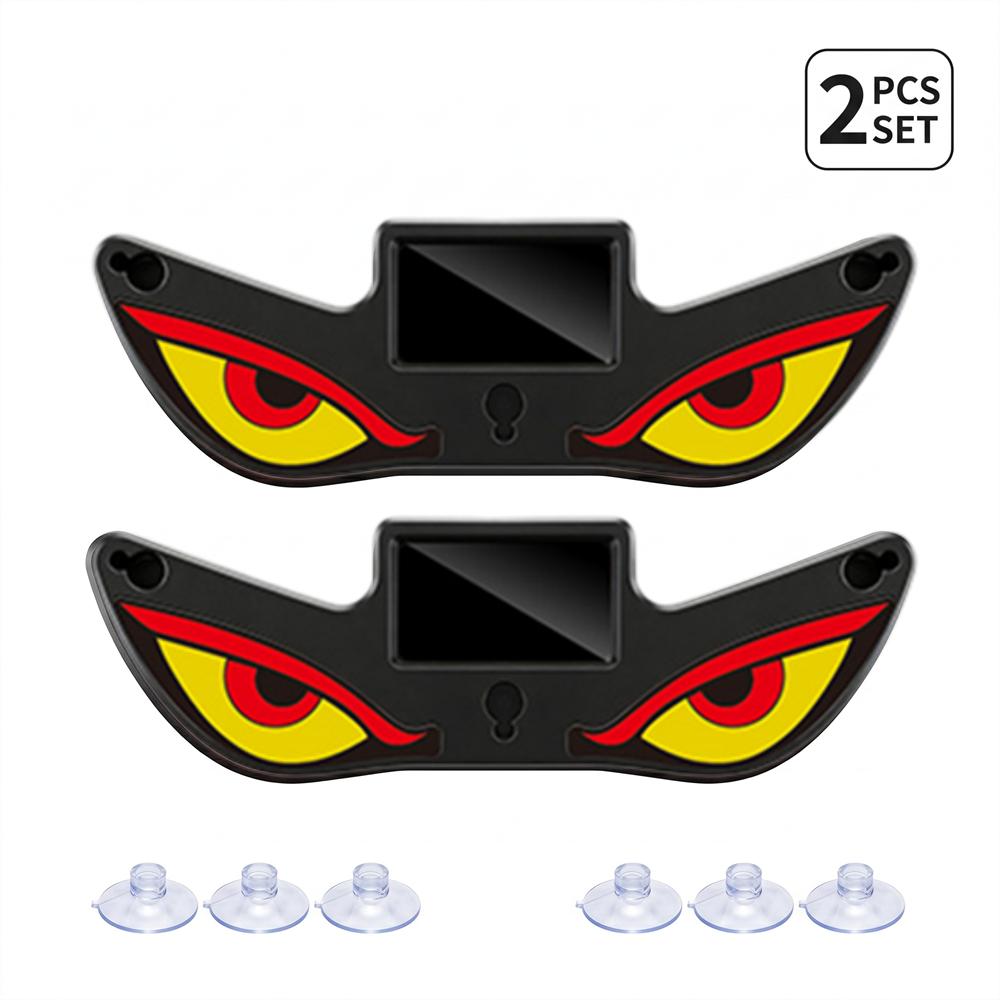 2PCS Solar Car Eyes Light LED Window Decoration Flashing Demon Eye Truck Demon Eye Dynamic Devil Eyes For LED Car Y4-2PCS