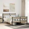 VidaXL Metal Bed Frames Without Mattress Sonoma Oak 160x200 Cm, Double Bed, Bedroom Furniture, Guest Bed, 3308471
